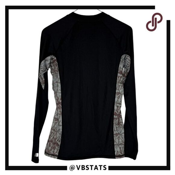 North Shore Surf Shop Women's Delmar Long Sleeve Rash Guard Black Size Large NWT - Picture 2 of 8